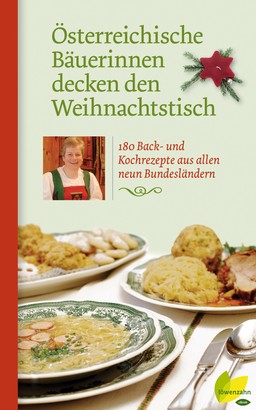 Österreichische Bäuerinnen decken den Weihnachtstisch