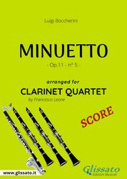 Minuetto - Clarinet Quartet SCORE - Op.11 - n° 5
