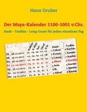 Der Maya-Kalender 1100-1001 v.Chr. - Haab - Tzolkin - Long Count für jeden einzelnen Tag