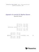 Marcello Colozzo: Appunti ed esercizi di Algebra Lineare 