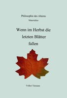 Volker Tiemann: Philosophie des Alterns 