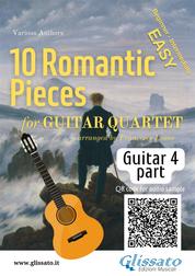 Guitar 4 part of "10 Romantic Pieces" for Guitar Quartet - easy for beginner / intermediate