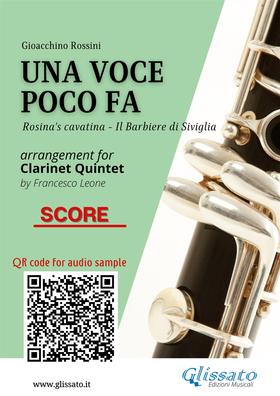 Clarinet Quintet score of "Una voce poco fa"