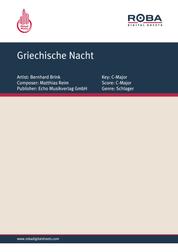 Griechische Nacht - as performed by Bernhard Brink, Single Songbook