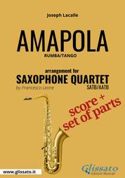 Sax Quartet Score of "Amapola" - rhumba/tango