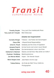 Transit 40. Europäische Revue - Zeitalter der Ungewissheit