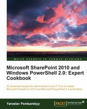 Microsoft SharePoint 2010 and Windows PowerShell 2.0: Expert Cookbook - The 50 recipes in this book take you straight into the advanced concepts of SharePoint and PowerShell administration. Totally practical and fully adaptable to your own business, they‚Äôll raise your professionalism to new heights.