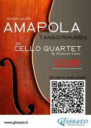 Cello Quartet Score of "Amapola" - Tango/Rhumba