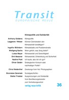 Anthony Giddens: Transit 36. Europäische Revue 