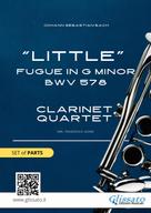 Johann Sebastian Bach: Clarinet Quartet "Little" Fugue in G minor (set of parts) 
