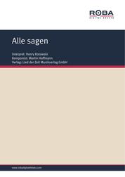 Alle sagen - as performed by Henry Kotowski, Single Songbook