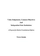 Thomas Oechsle: Value Judgements, Common Objectives And Independent State Institutions 