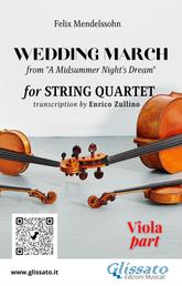 Viola part of "Wedding March" by Mendelssohn for String Quartet - from "A Midsummer Night's Dream"
