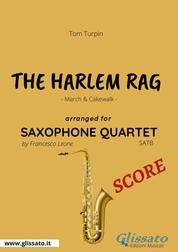 The Harlem Rag - Saxophone Quartet SCORE - March & Cakewalk