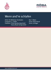 Wenn and‘re schlafen - as performed by Bernhard Brink, Single Songbook