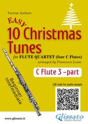 Flute 3 part of "10 Easy Christmas Tunes" for Flute Quartet - for beginners / intermediate
