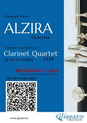 Bb Clarinet 1 part of "Alzira" for Clarinet Quartet - Overture