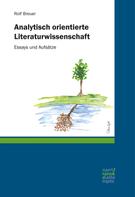 Rolf Breuer: Analytisch orientierte Literaturwissenschaft 
