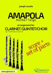 Amapola - Clarinet Quintet/Choir score & parts - Rumba/Tango