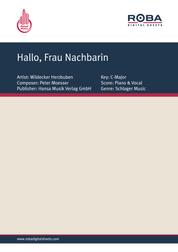 Hallo, Frau Nachbarin - as performed by Wildecker Herzbuben, Single Songbook