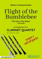 Nikolai Rimsky Korsakov: Flight of The Bumblebee - Clarinet Quartet Score & Parts 