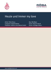 Heute und immer my love - as performed by Peter Kraus, Single Songbook