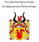 Werner Zurek: The noble Polish Achinger family. Die adlige polnische Familie Achinger. 
