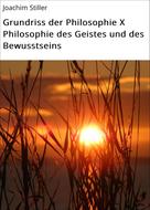 Joachim Stiller: Grundriss der Philosophie X Philosophie des Geistes und des Bewusstseins 