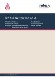Ich bin so treu wie Gold - as performed by G.G. Anderson, Single Songbook