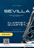 Isaac Albeniz: Clarinet Quartet score & parts: Sevilla 