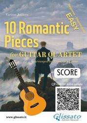 Guitar Quartet Score "10 Romantic Pieces" - easy for beginner / intermediate