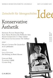 Zeitschrift für Ideengeschichte Heft VII/3 Herbst 2013 - Konservative Ästethik