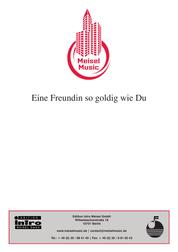 Eine Freundin so goldig wie Du - as performed by Zarah Leander & Comedian Harmonists, Single Songbook