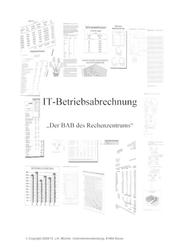 IT-Betriebsabrechnung - Der BAB des Rechenzentrums - Teil I