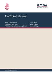 Ein Ticket für zwei - as performed by Klaus Densow, Single Songbook