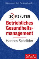 Hannes Schröder: 30 Minuten Betriebliches Gesundheitsmanagement (BGM) 