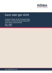 Ganz oder gar nicht - as performed by Monika Herz, Single Songbook in Slow-Beat