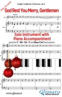 English traditional: God Rest Ye Merry, Gentlemen (in Gm) for solo instrument w/ piano 