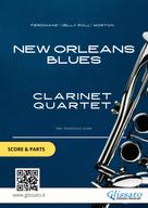 Francesco Leone: Clarinet Quartet score & parts: New Orleans Blues 