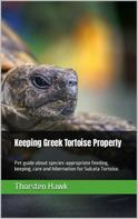 Thorsten Hawk: Keeping Greek Tortoise Properly 