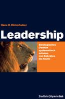 Hans H Hinterhuber: Leadership ★★★★