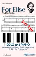 Ludwig van Beethoven: For Elise - All instruments and Piano (easy/intermediate) key Am 