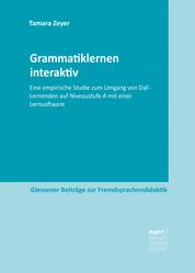 Grammatiklernen interaktiv - Eine empirische Studie zum Umgang von DaF-Lernenden auf Niveaustufe A mit einer Lernsoftware