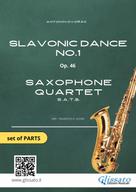 Francesco Leone: Saxophone Quartet: Slavonic Dance no.1 by Dvořák (set of parts) 