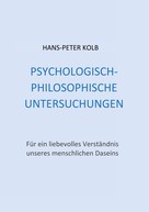 Hans-Peter Kolb: Psychologisch-philosophische Untersuchungen 