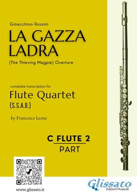 Flute 2 part of "La Gazza Ladra" overture for Flute Quartet