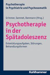 Psychotherapie in der Spätadoleszenz - Entwicklungsaufgaben, Störungen, Behandlungsformen