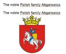 Werner Zurek: The noble Polish family Abgarowicz. Die adlige polnische Familie Abgarowicz. 