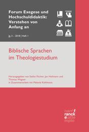 Biblische Sprachen im Theologiestudium - VvAa Heft 1 / 3, Jahrgang 2018