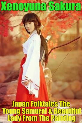 Japan Folktales The Young Samurai & Beautiful Lady From The Painting